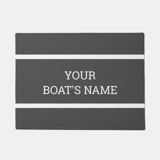 Tapete Mat Dock do Nome Personalizado do Barco (Frente)