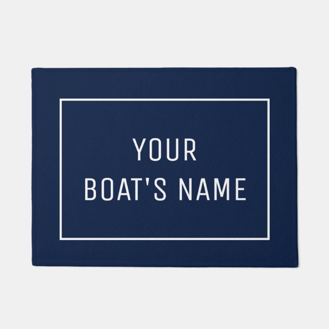 Tapete Mat Dock do Nome Personalizado do Barco (Frente)