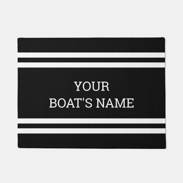 Tapete Mat Dock do Nome Personalizado do Barco (Frente)