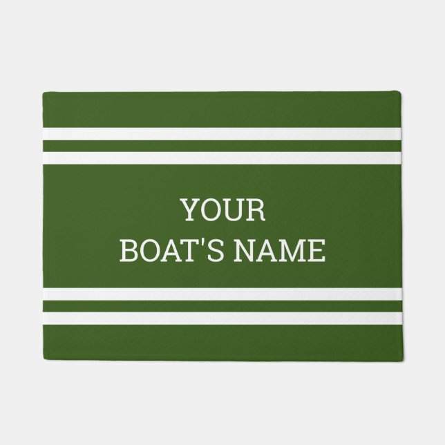 Tapete Mat Dock do Nome Personalizado do Barco (Frente)