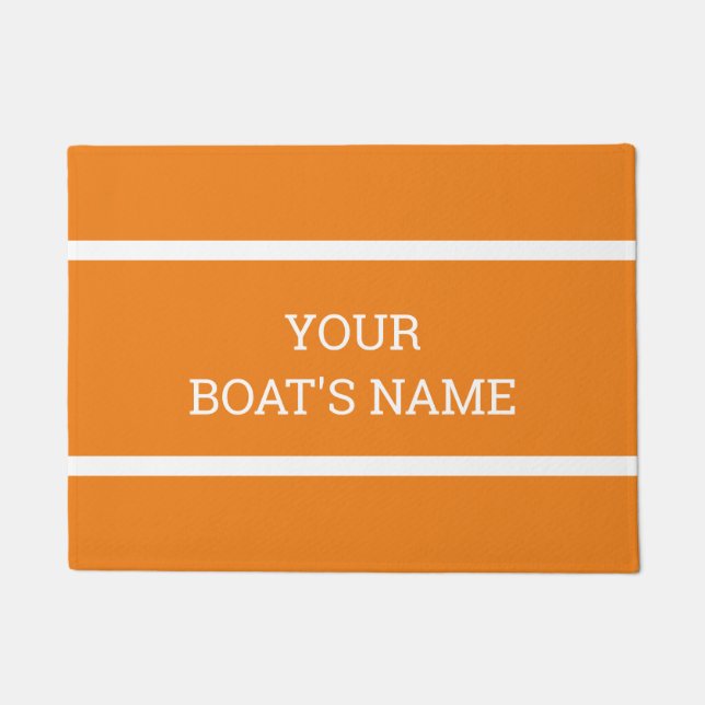 Tapete Mat Dock do Nome Personalizado do Barco (Frente)