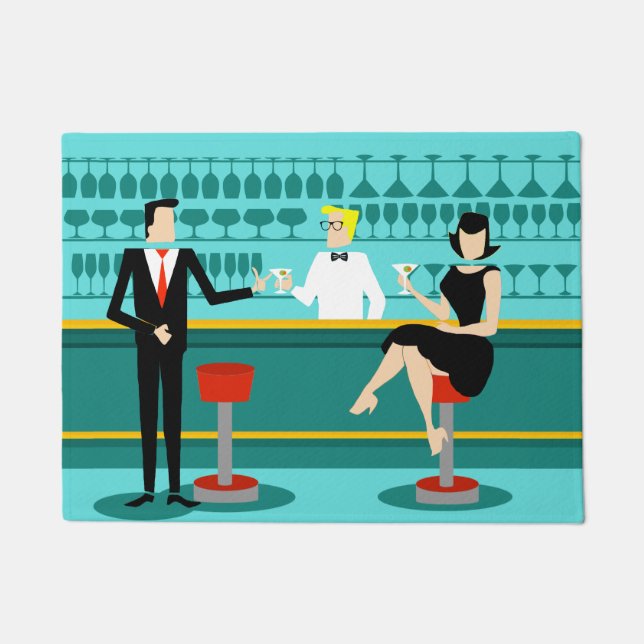 Tapete Matriz da porta do coquetel retrô (Frente)