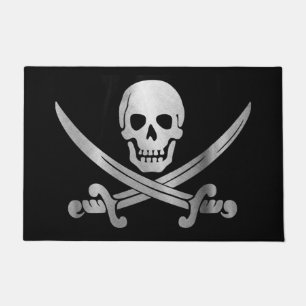 Tapete Matriz da porta do crânio e do Crossbones