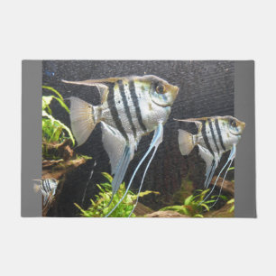 Tapete Matriz de Design de Peixes Tropicais