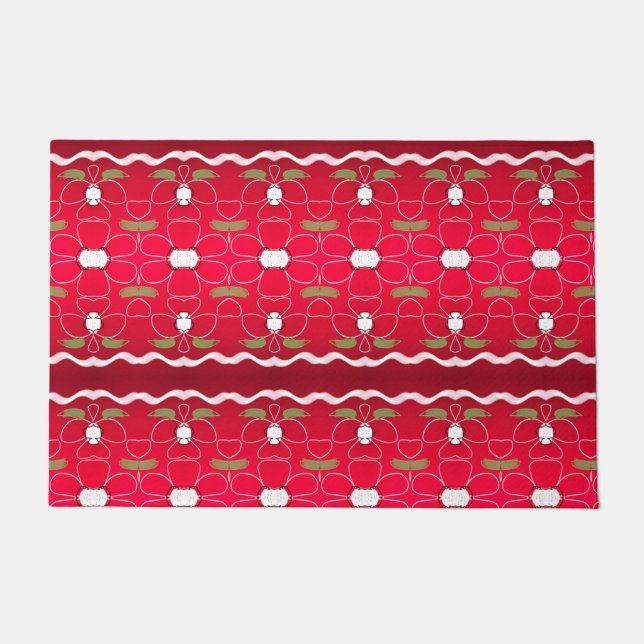 Tapete Matriz De na moda Com Reds E Pi Brilhante (Frente)