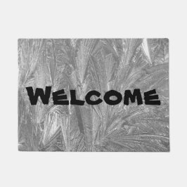 Tapete Matriz de porta "Bem-vindo" com Design de gelo