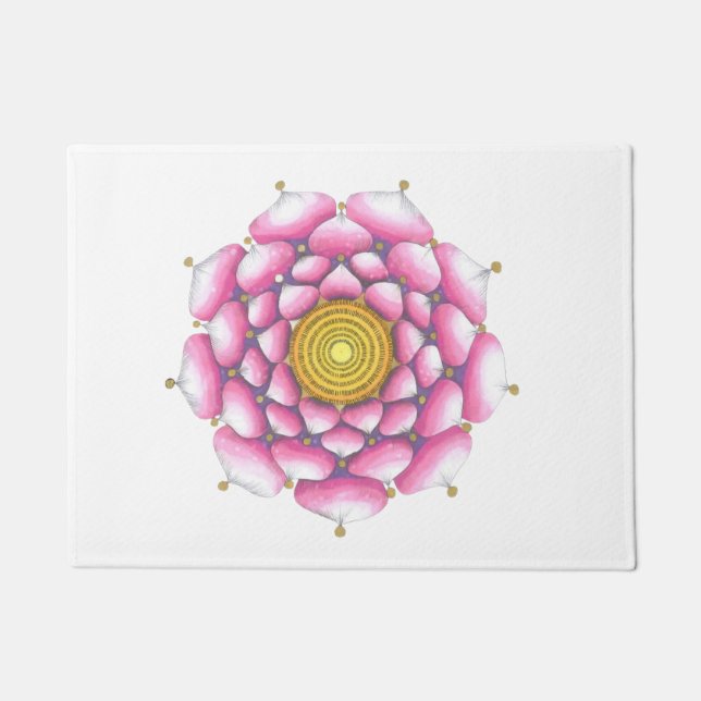 Tapete Matriz de porta com Design de Mandala (Frente)