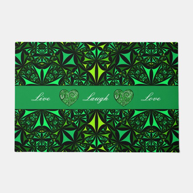 Tapete Matriz de porta frontal verde interior (Frente)