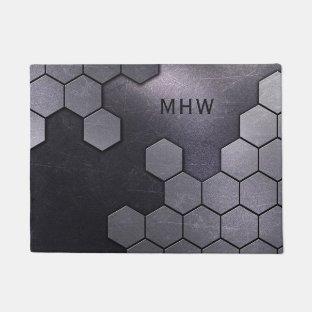 Tapete Matriz de porta monográfica personalizada do padrã (Frente)