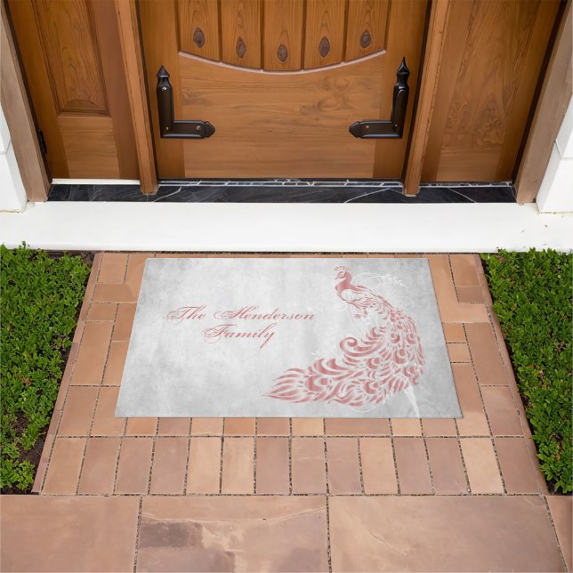 Tapete Matriz de porta personalizada cor-de-rosa (Ar livre)