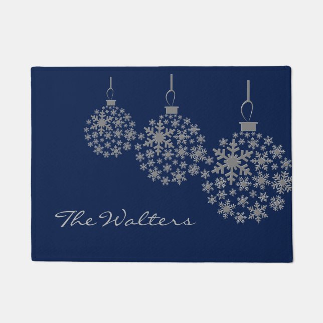 Tapete Matriz de porta personalizada de feriado de enfeit (Frente)