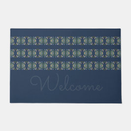 Tapete Matriz de porta personalizada em Blues
