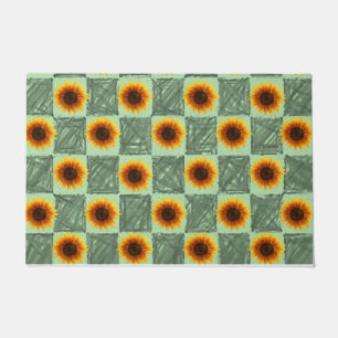 Tapete Matriz de Porta Verde Sunflower