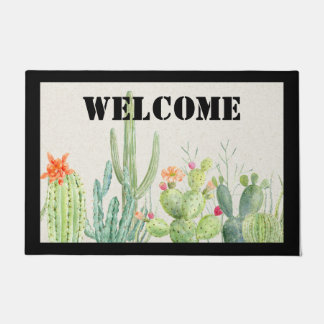 Tapete Matriz de Portas de Boas-vindas do Cactus