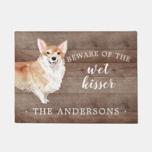 Tapete Matriz Personalizada de Portas do Cão Corgi