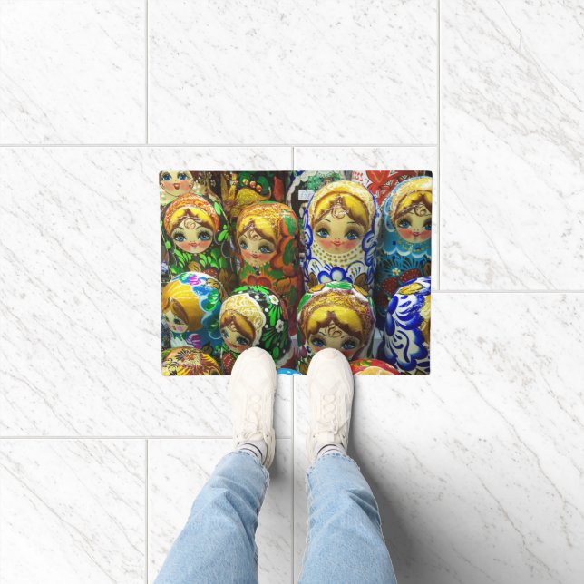 Tapete Matryoshka Dolls Souvenir Kiosk Foto Viagem (Interior)