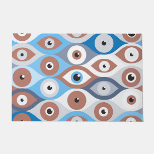 Tapete Mau Padrão de proteção ocular terracotta e blue