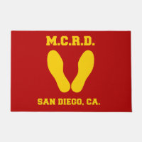 MCRD SAN DIEGO YELLOT FOOTPRINTS EM VERMELHO