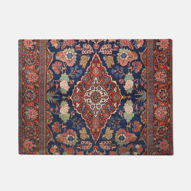 Tapete Medalha Vermelha de Latice Caxemira Persia  (Frente)