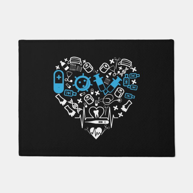 Tapete Medicina - Coração De Equipamento Médico (Frente)