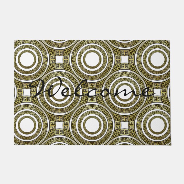 Tapete Medidor-Chave Grego em Simetria Geométrica Artdeco (Frente)