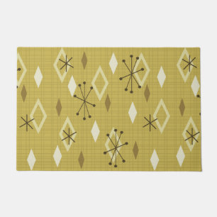 Tapete meio século de diamantes modernos amarelo