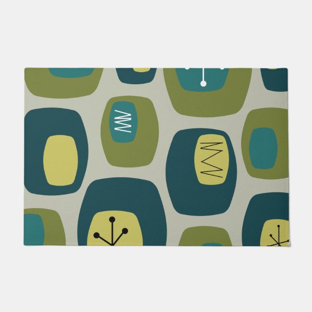 Tapete Meio século Modern Oblongs Olive Green (Frente)