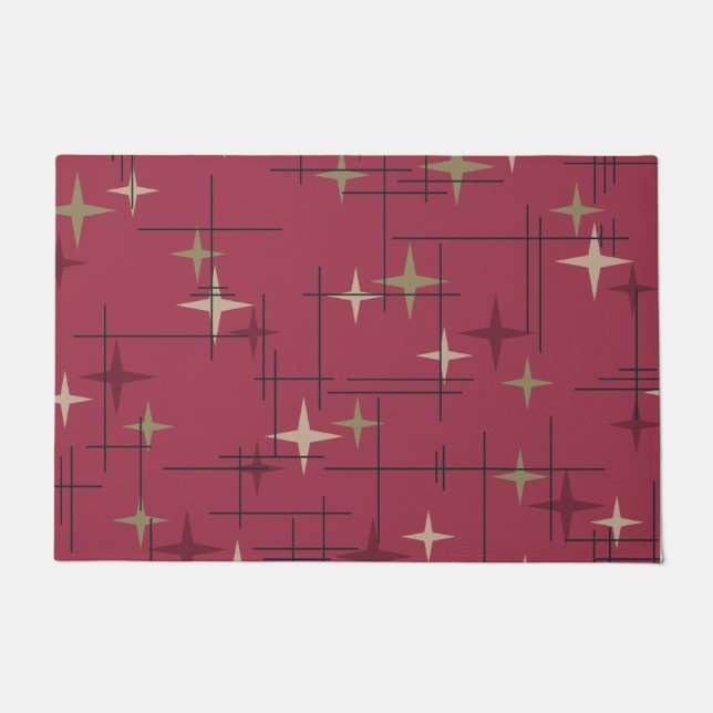 Tapete Meio século Modern Stars Maroon (Frente)