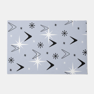 Tapete Meio século Moderno Boomerangs Silver Blue