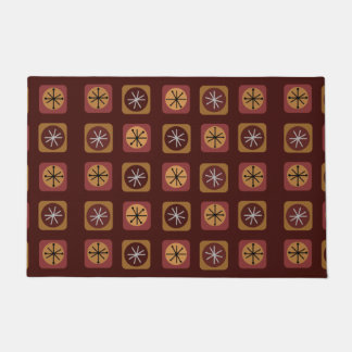 Tapete Meio século Moderno Sputnik Squares Burgundy