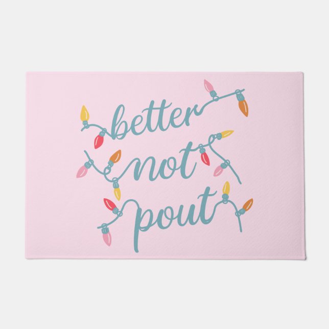 Tapete Melhor não dar um bom Natal rosa (Frente)