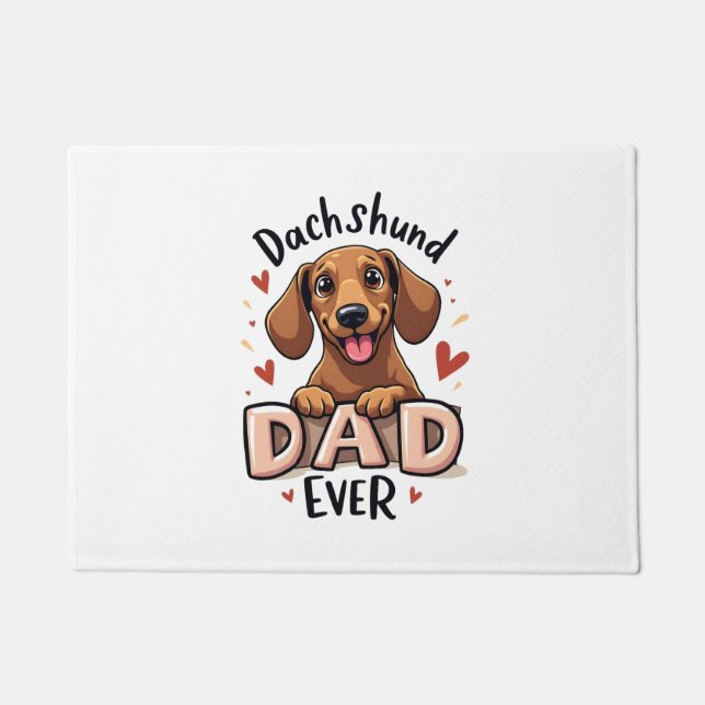 Tapete Melhor Pai De Dachshund Nunca (Frente)