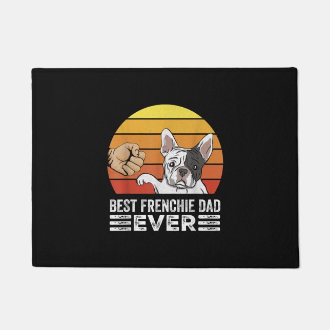 Tapete melhor pai frenchido de sempre | presente de buldo (Frente)