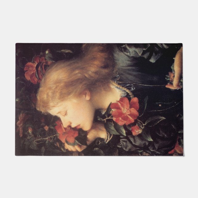 Tapete Menina Escolhendo uma Flor Bonita (por G.F. Watts) (Frente)
