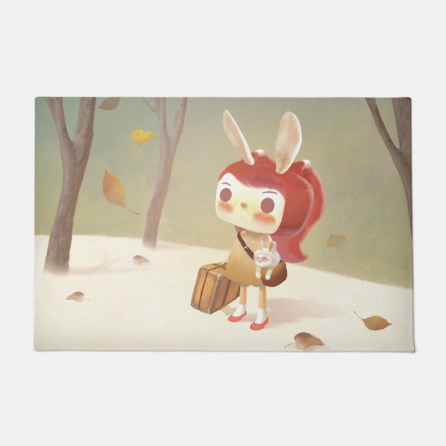 Tapete Menina perdida na floresta (Frente)