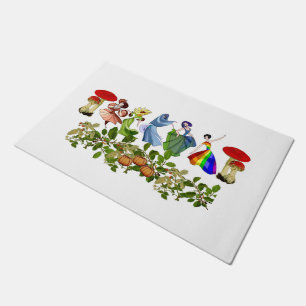 Tapete Meninas Dançantes Legais Cogumelo Cai Pumpkin