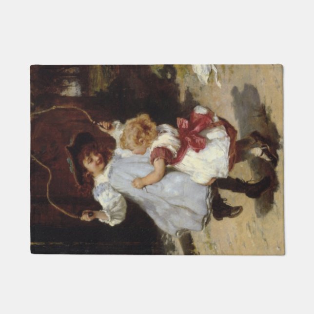 Tapete Meninas pulando com corda pulando (Frente)