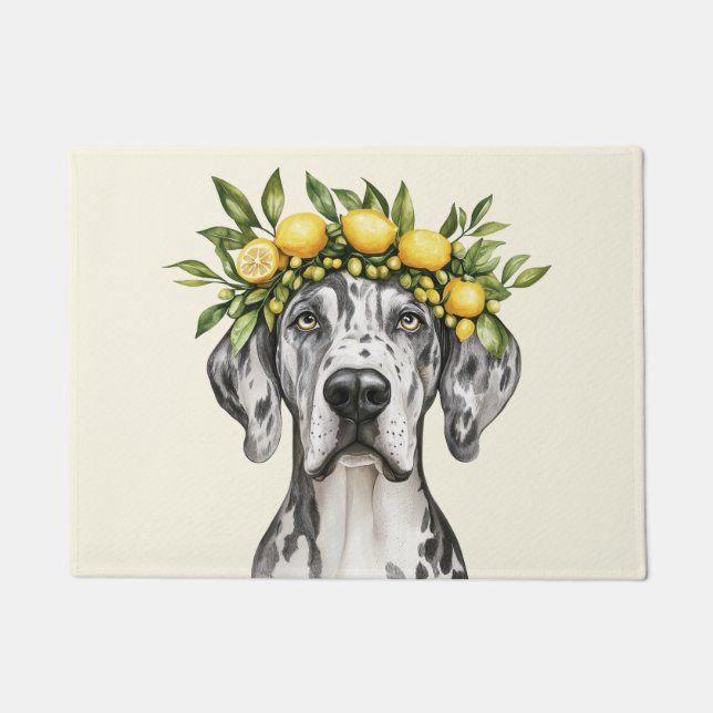 Tapete Merle Great Dane Dog Lemon Crown (Frente)