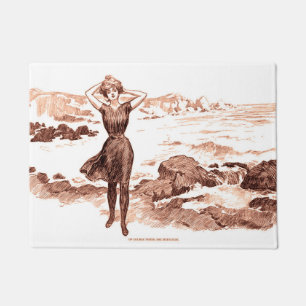 Tapete Mermaid Beach Gibson Girl Victorian Antiguidade