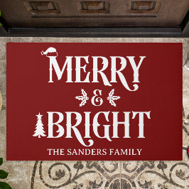 Tapete Merry and Bright Cute Christmas Family