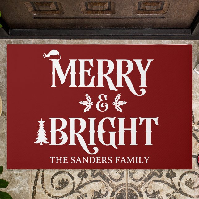 Tapete Merry and Bright Cute Christmas Family (Criador carregado)