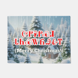 Tapete Merry Christmas in Cherokee Snowy Background