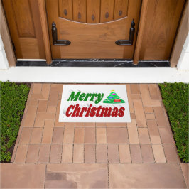 Tapete Merry Christmas Tree red - Tpografia verde