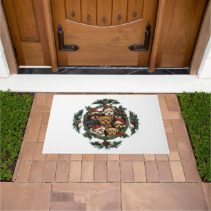 Tapete Merry Christmas Yorkshire Terrier Dogs