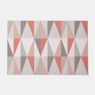Tapete MidCentury Modern triângulo Salmão rosa