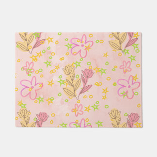 Tapete Minimal Floral Doodle Pattern –Pastel Pink pattern