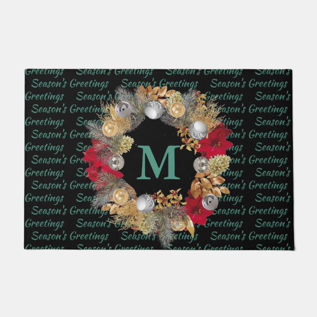 Tapete Mint Green MONOGRAM Frota de Natal (Frente)