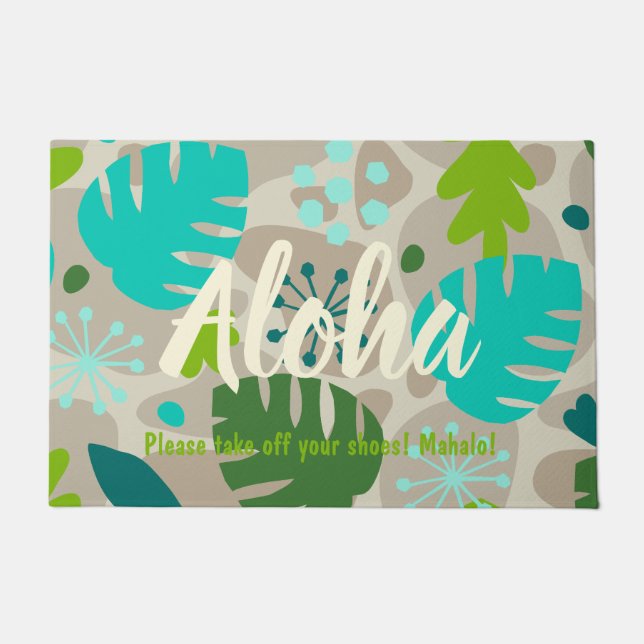 Tapete Mod Monstera Leaf Abstrato havaiano Tropical Legal (Frente)