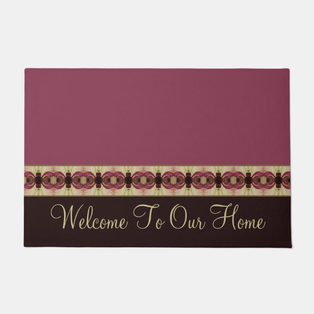 Tapete Modern Burgundy - Boas-vindas acentuadas (Frente)