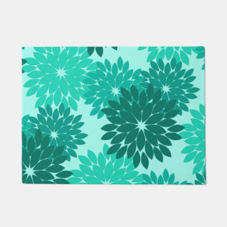 Tapete Modern Floral Kimono Impressão, Turquoise, Teal &